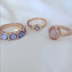 Three Piece Gold Ring Set